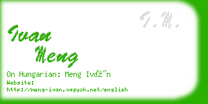 ivan meng business card